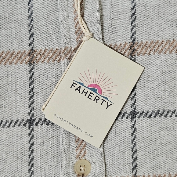 Faherty Legend Sweater Dress Women XXS Open Tundra Windowpane NWT 🍁🍂 - Picture 6 of 7